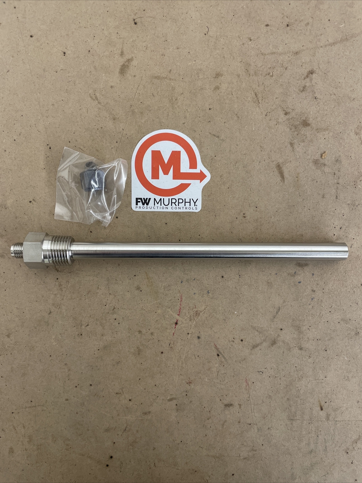 Thermowell, 1/2” NPT, 1/4” T, 7.5” L, Assy, 304SS Thermowell Assy