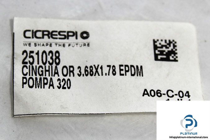 VIDEOJET 251038 CINGHIA OR 3.68X1.78 EPDM POMPA 320_high quality_fast shipping