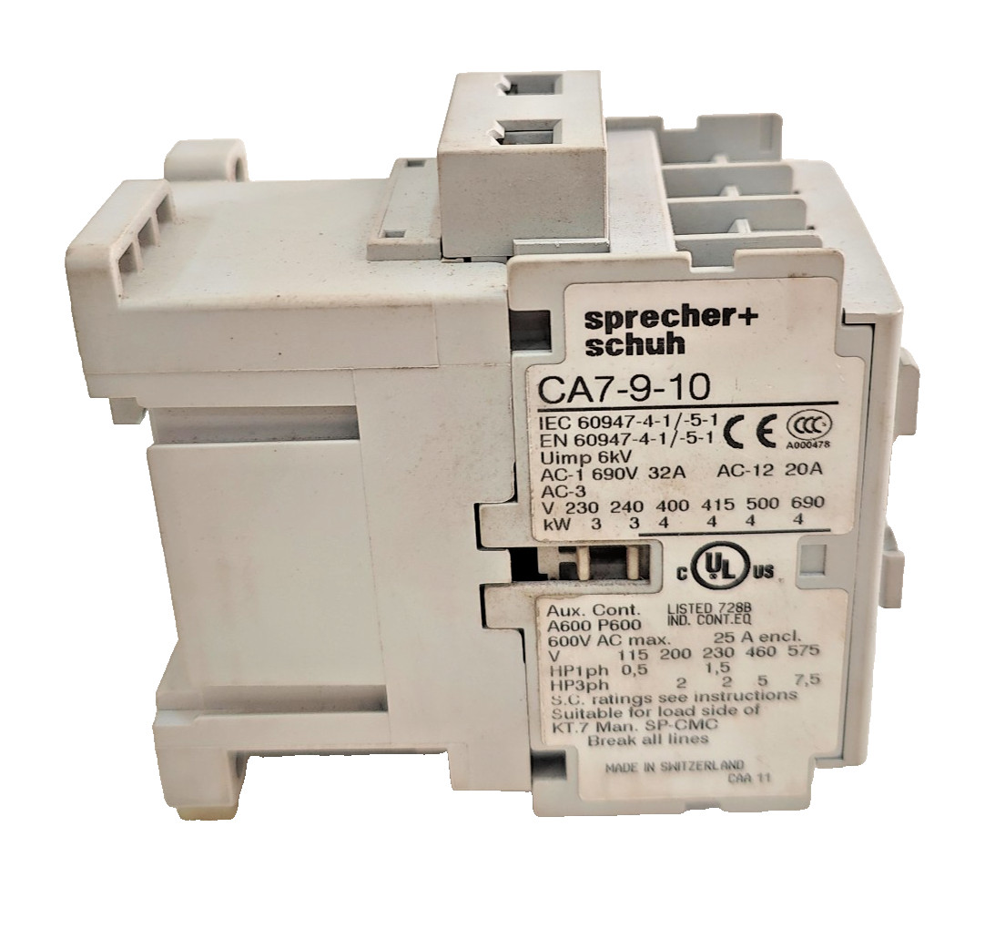 *NEW IN BOX* Sprecher & Schuh CA7-9-10-120 contactor 110-120V 50/60HZ