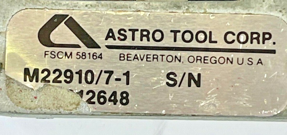 ASTRO HAND CRIMP TOOL M22910/7-1