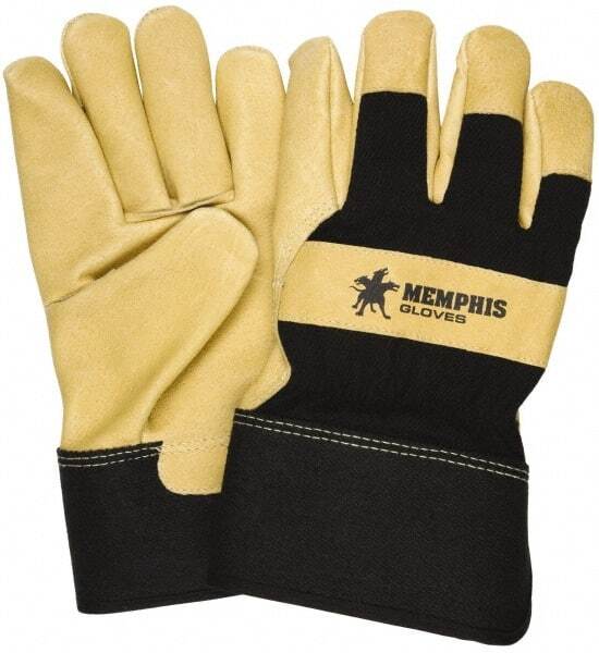 MCR Safety 1970XXL Gloves: Size 2XL, Thermal-Lined, Pigskin Tan, 10.5″ OAL