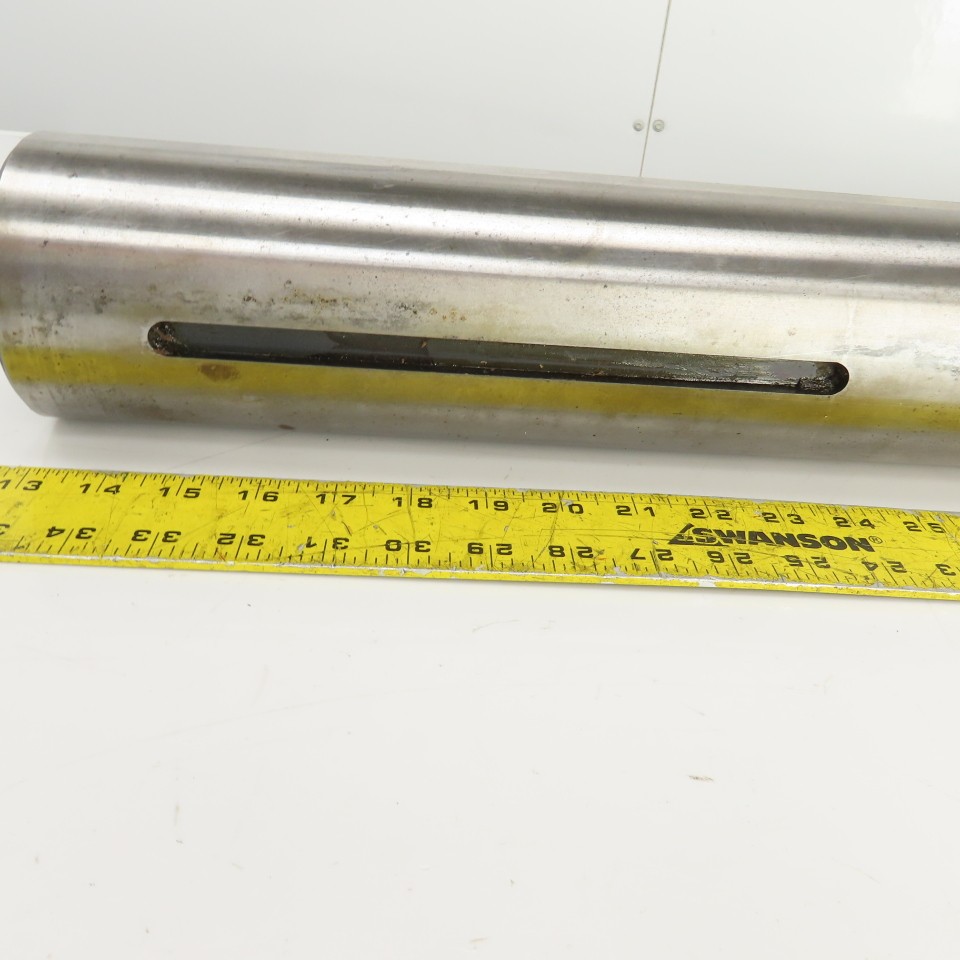 3.9200″ OD Steel Machine Cylinder W/Flat Spots 24-7/16″ OAL W/0.450″ Key Way