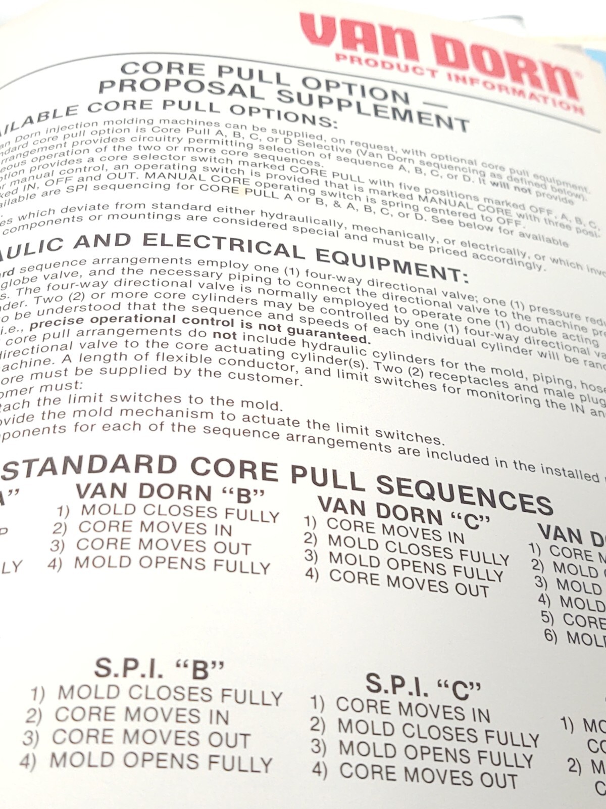 🔥 VAN DORN Machine Operation & Maintenance Manual 500H-RS-60-F 1000