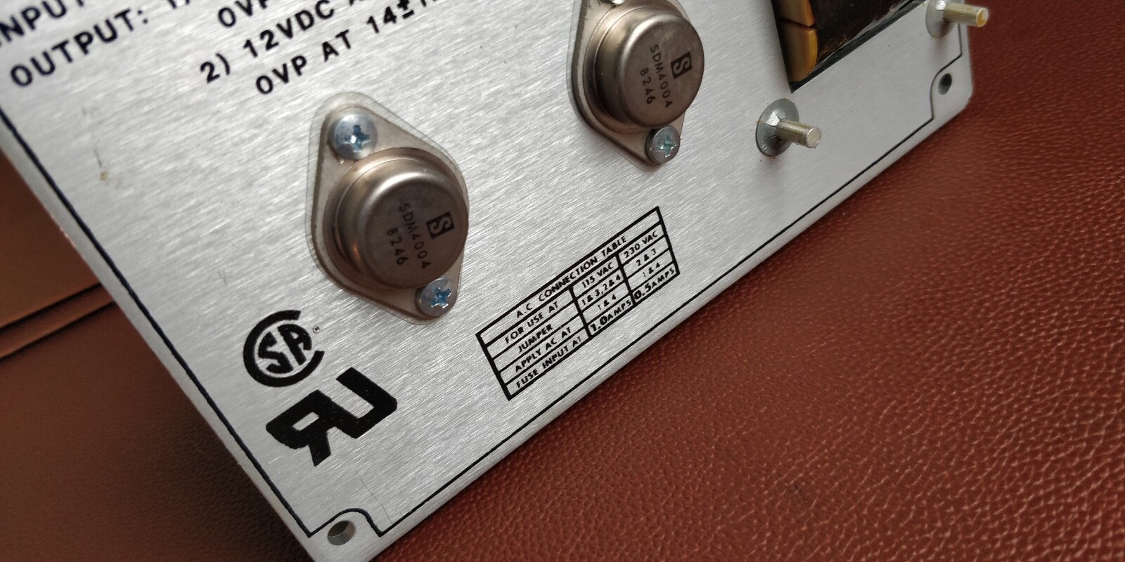 CONDOR FBB512 CP 703 ~ Outputs: 5V 2A + 12V 4A Input: 115V / 230V Power supply