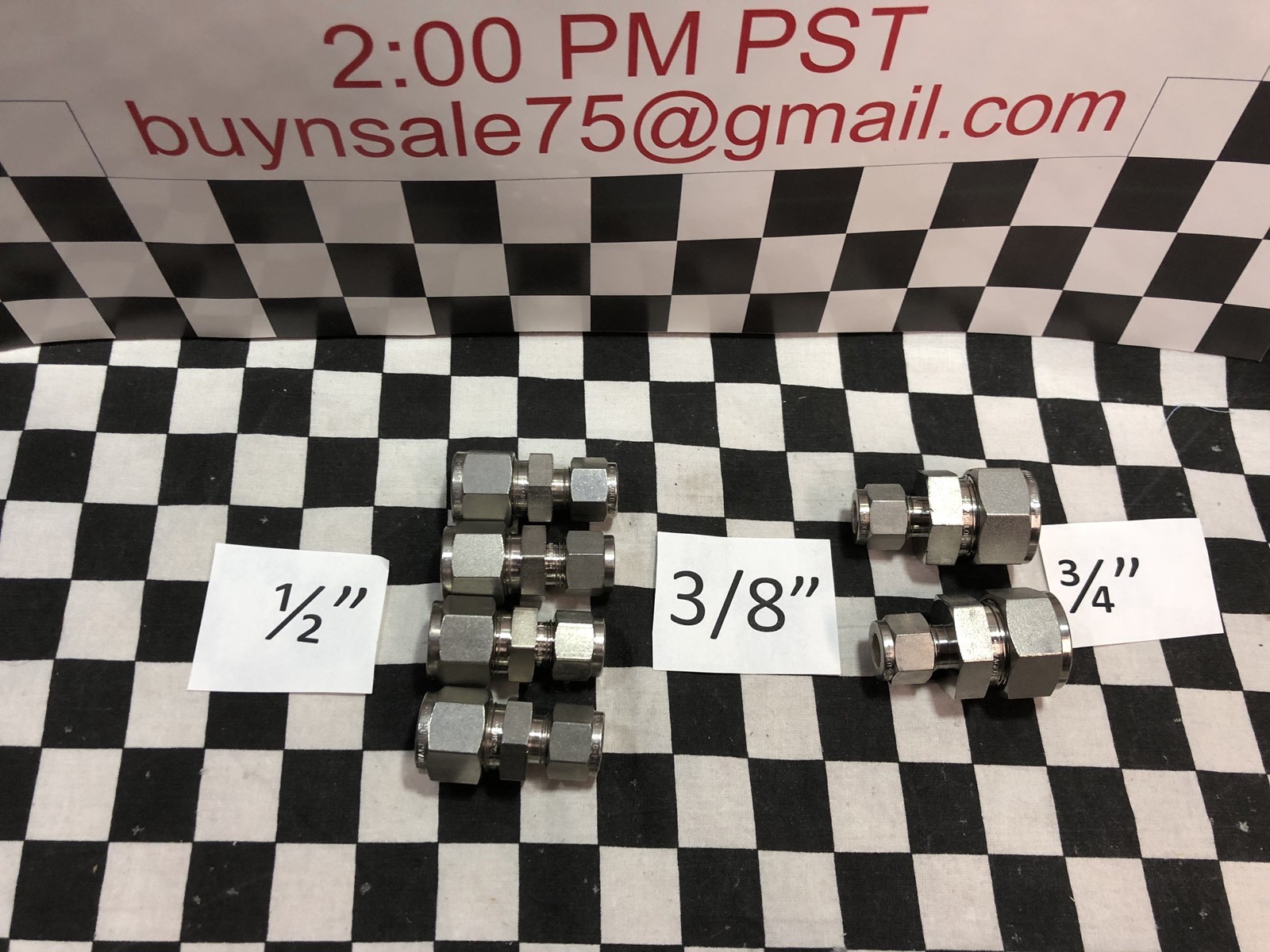 6X SWAGELOK UNION 3/8″-3/4″ REDUCER SS-810-6-6, SS-1210-6-6, SHIPSAMEDAY #1622D4