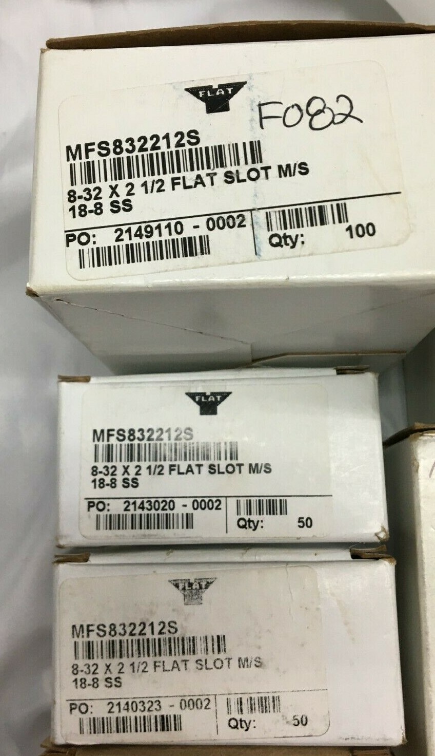 8×1/2,12-24×3/4,12-24×1/2, Pan Phil 8x32x2 1000 + 1/2 Flat Slot Lot of 1000 +/-