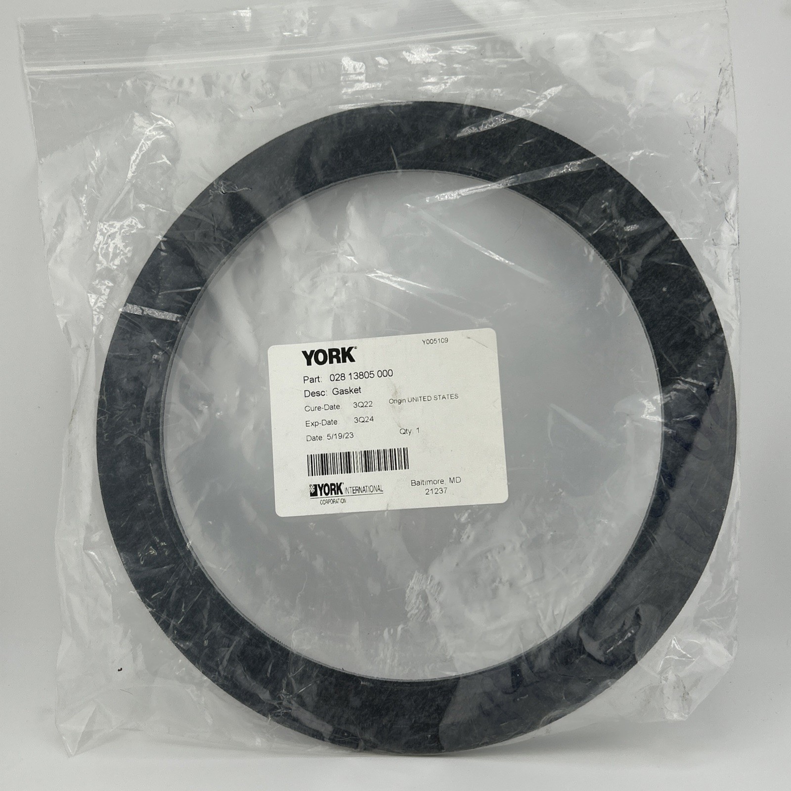 YORK 028-13805-000 1/2″ Gasket Rubber Sealing Washer NPT Connection
