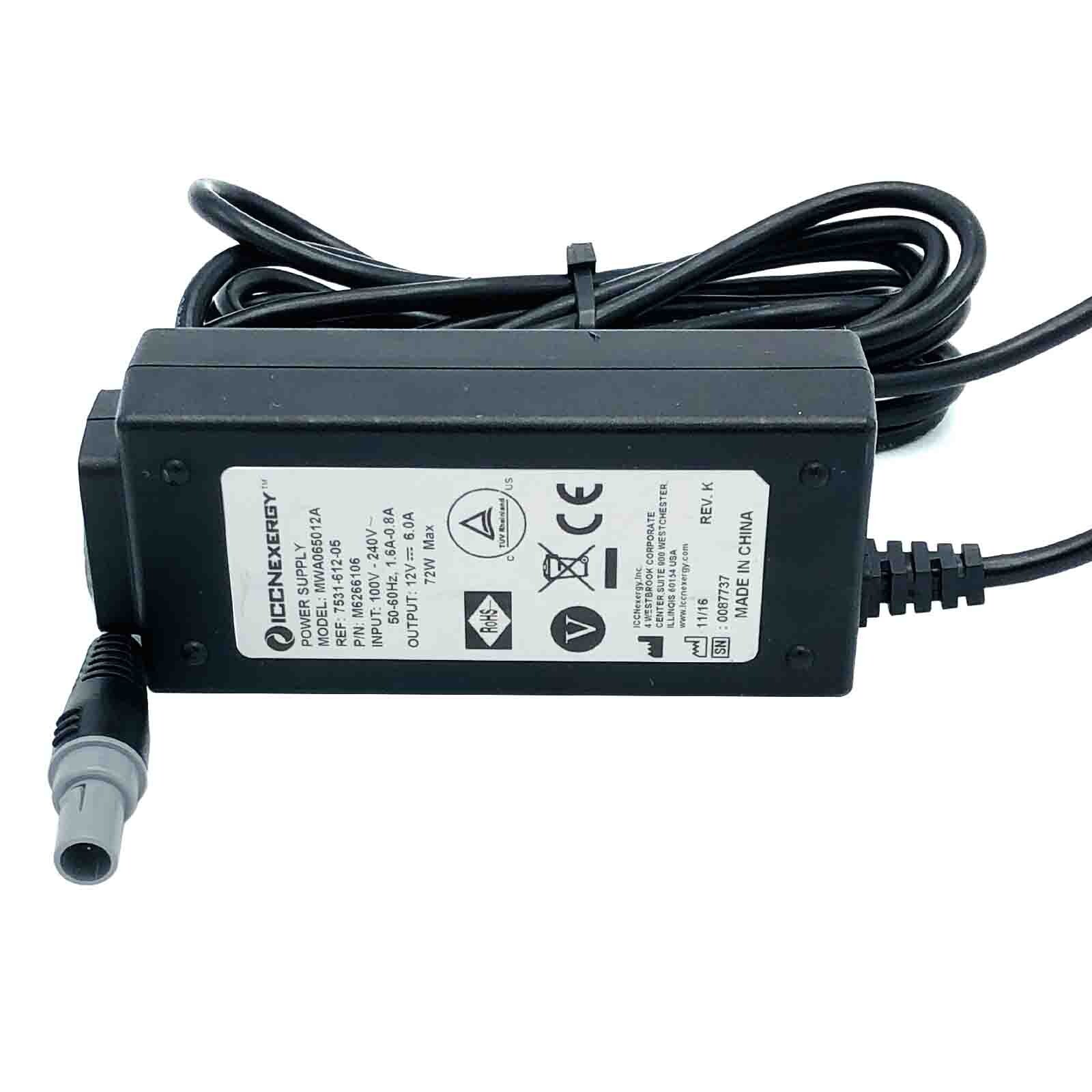 Original ICCNexergy MWA065012A Adapter 12V 6A 72W Power Supply M6266106 Charger