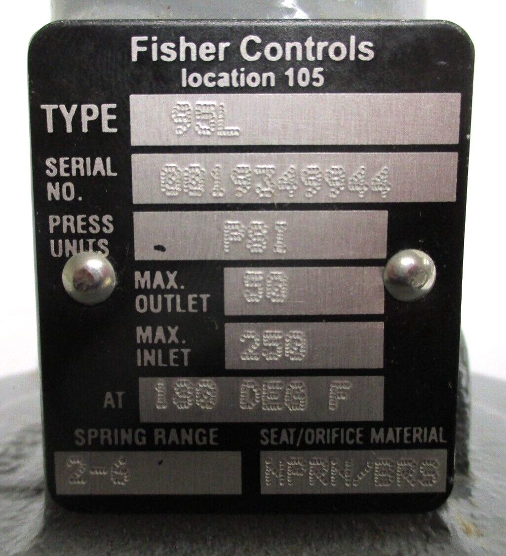 FISHER CONTROLS, FS95L-1725-44389, 95L, 1/4″ FNPT REGULATOR, RANGE: 2-6 ,SURPLUS