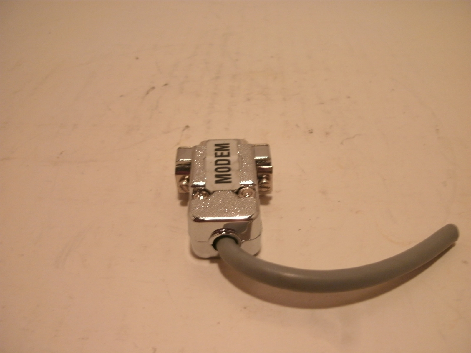 GENERIC MODEM PLUG 9 PIN WITH 3 INCH CORD PLASTIC PLUG CHROME FINISH
