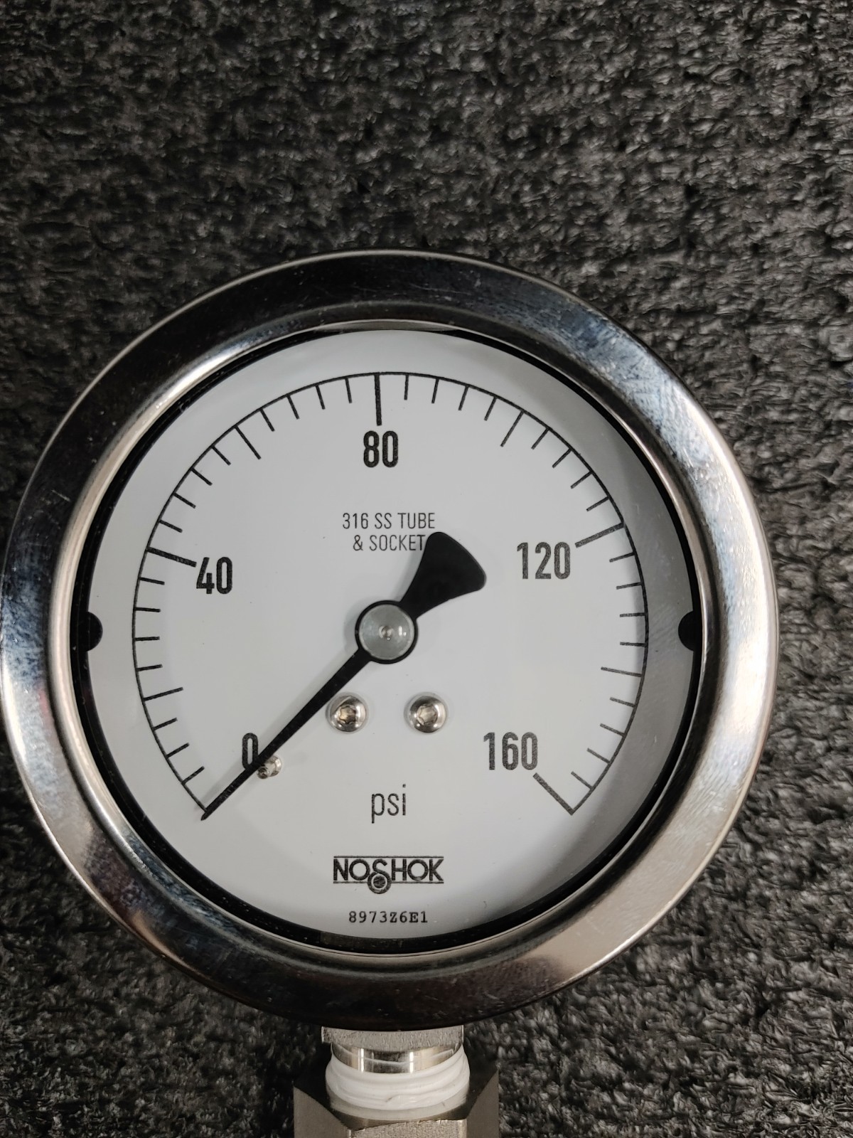 NOSHOK 160 PSI Stainless Steel Pressure Gauge