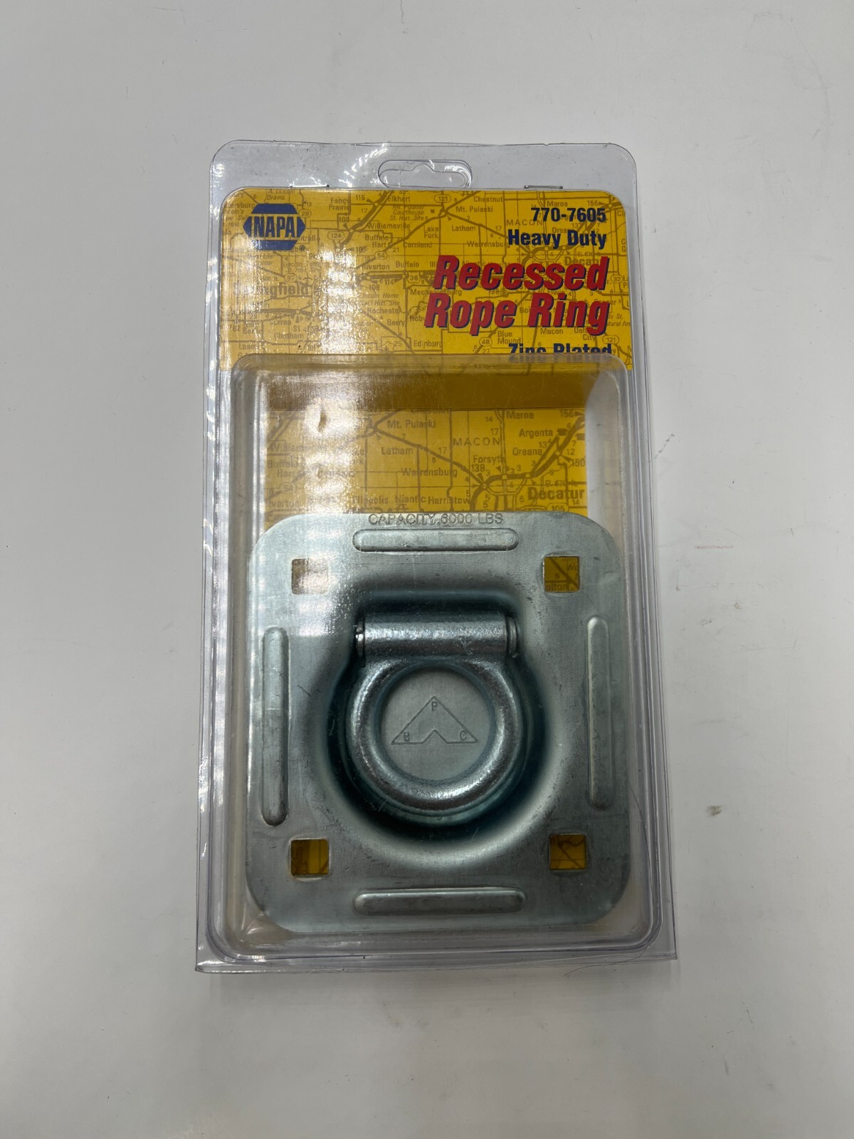 (Qty 9) NAPA Recessed Rope D Ring / Tie Down Ring Zinc Plated Steel 770-7605