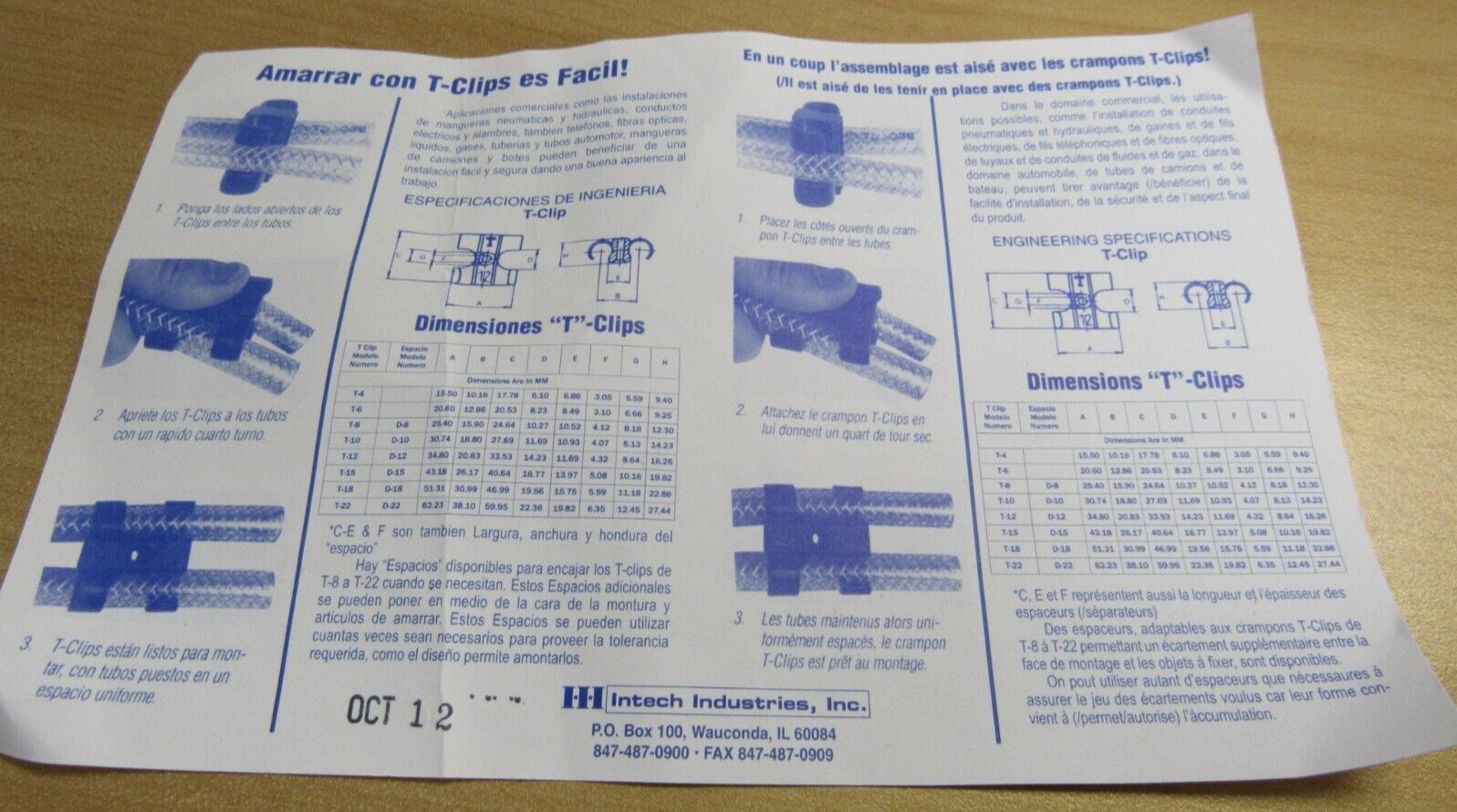 Intech T-10 T10 T-Clip Fastener 1/2 Inch 6ZF06 (Pack of 48)