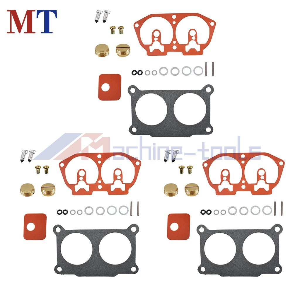 3× Carburetor Rebuild Kit For Outboard For Yamaha V-6 150 175 200 225 HP 86-95