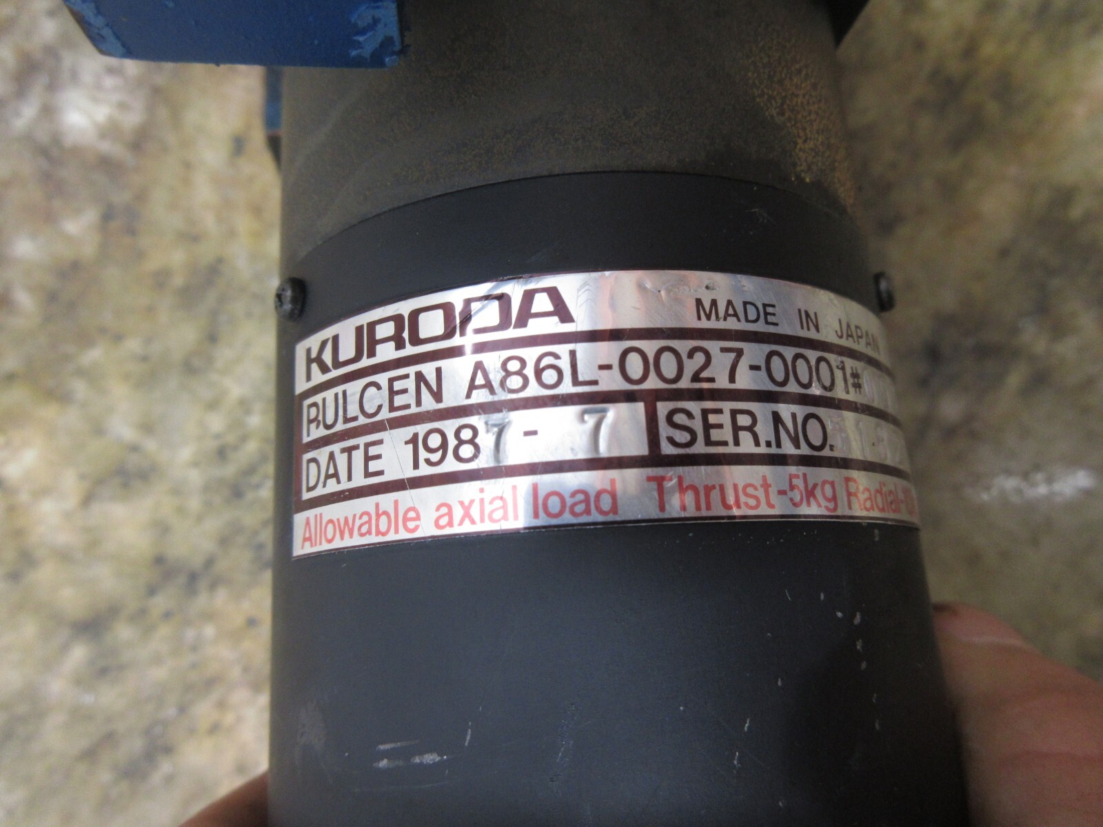 KURODA PULCEN UNIT A86L-0027-0001 #002 1987-7 51821 FEMCO DURGA 25E CNC LATHE