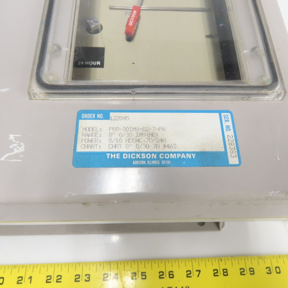 The Dickson PR8-30IMV-S2-7-PN 8″ 0/30 IMV(HG) Chart Recorder 8/10 HDSWC 7D/24H