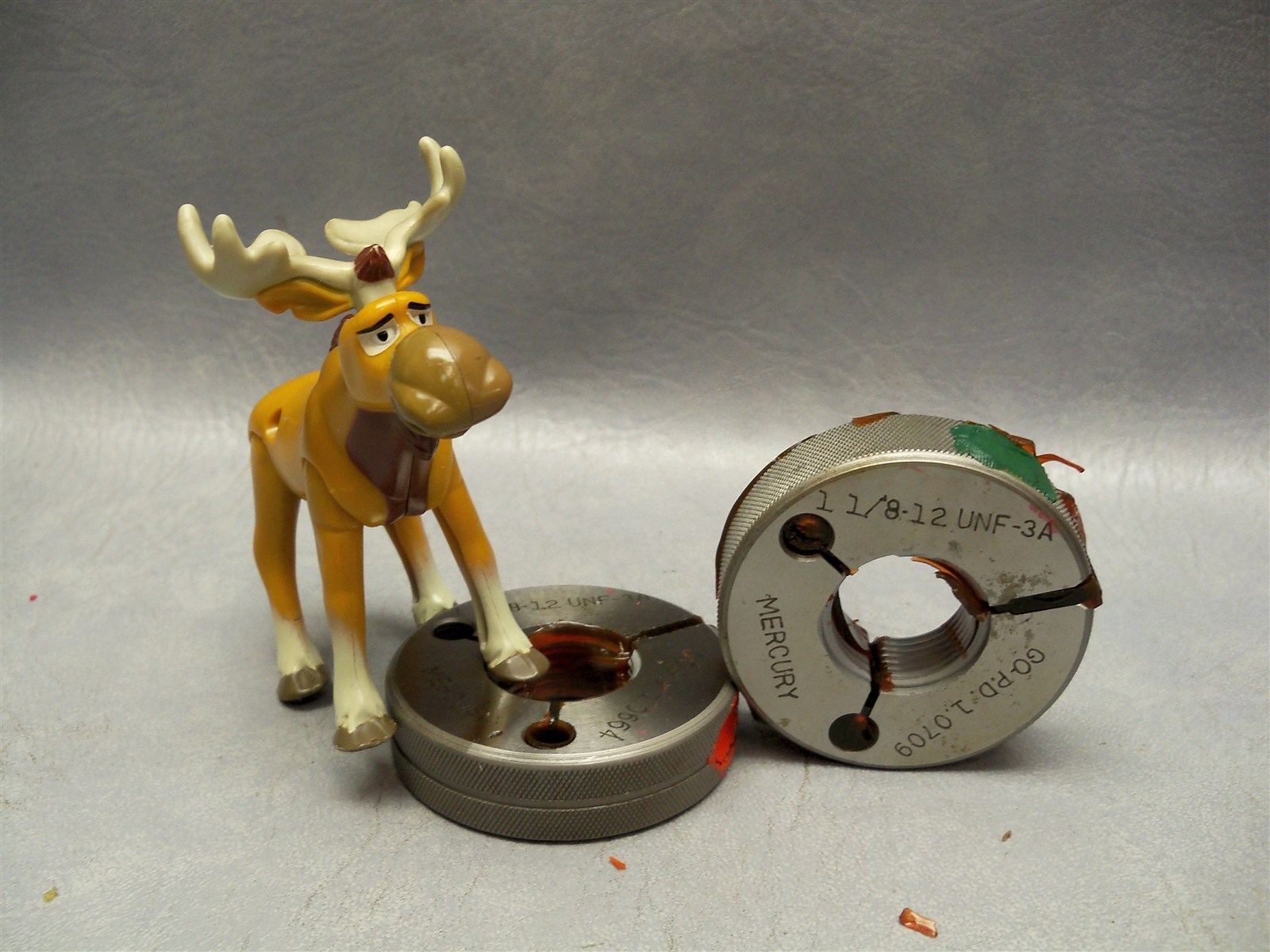 Mercury 1-1/8-12 UNF-3A Go NoGo Lo Threaded Ring Gage Set Set#2