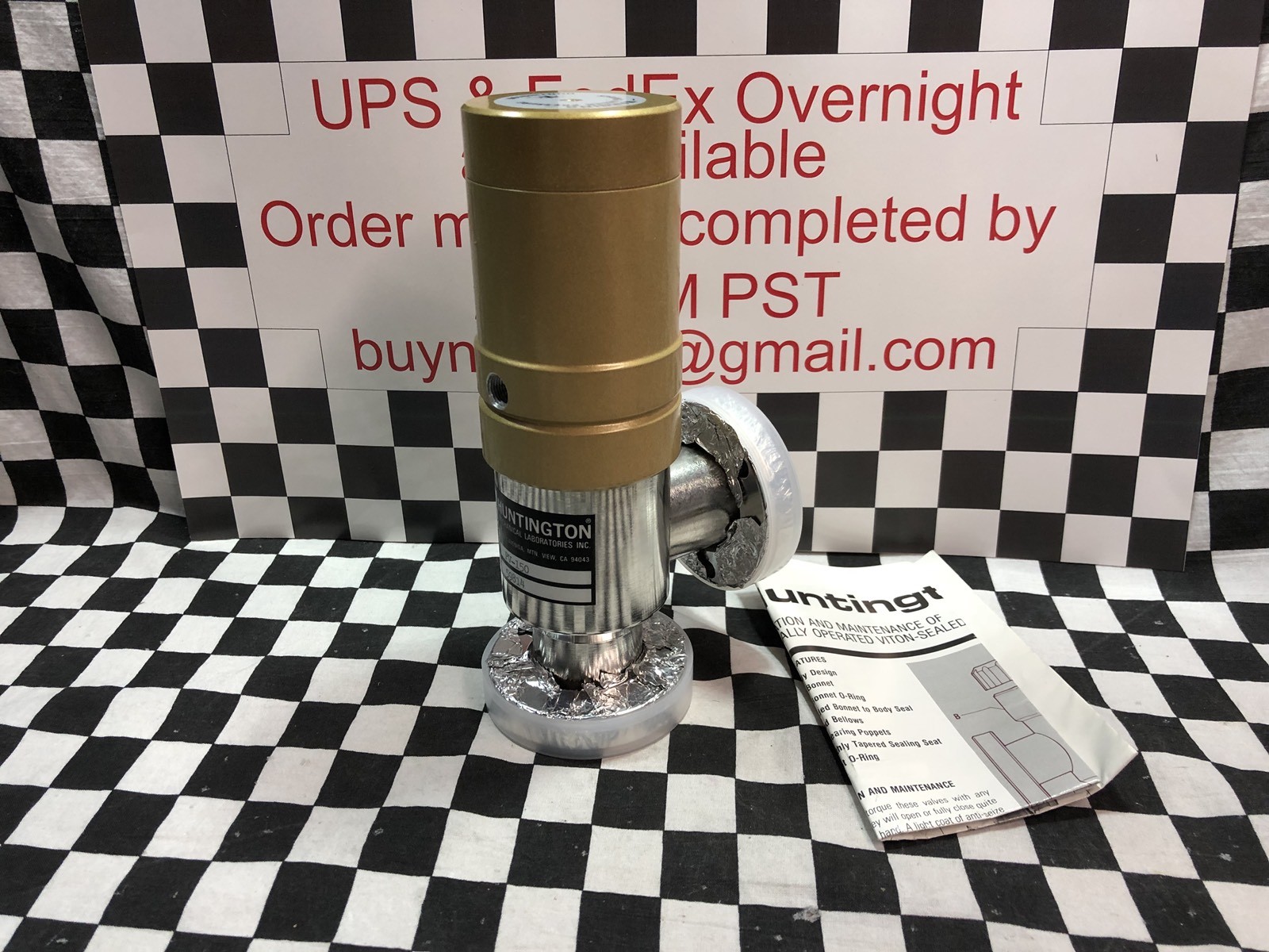 HUNTINGTON RIGHT ANGLE VALVE 2-3/4” CF, PV-150, SHIPSAMEDAY #BOX 2 “A6”