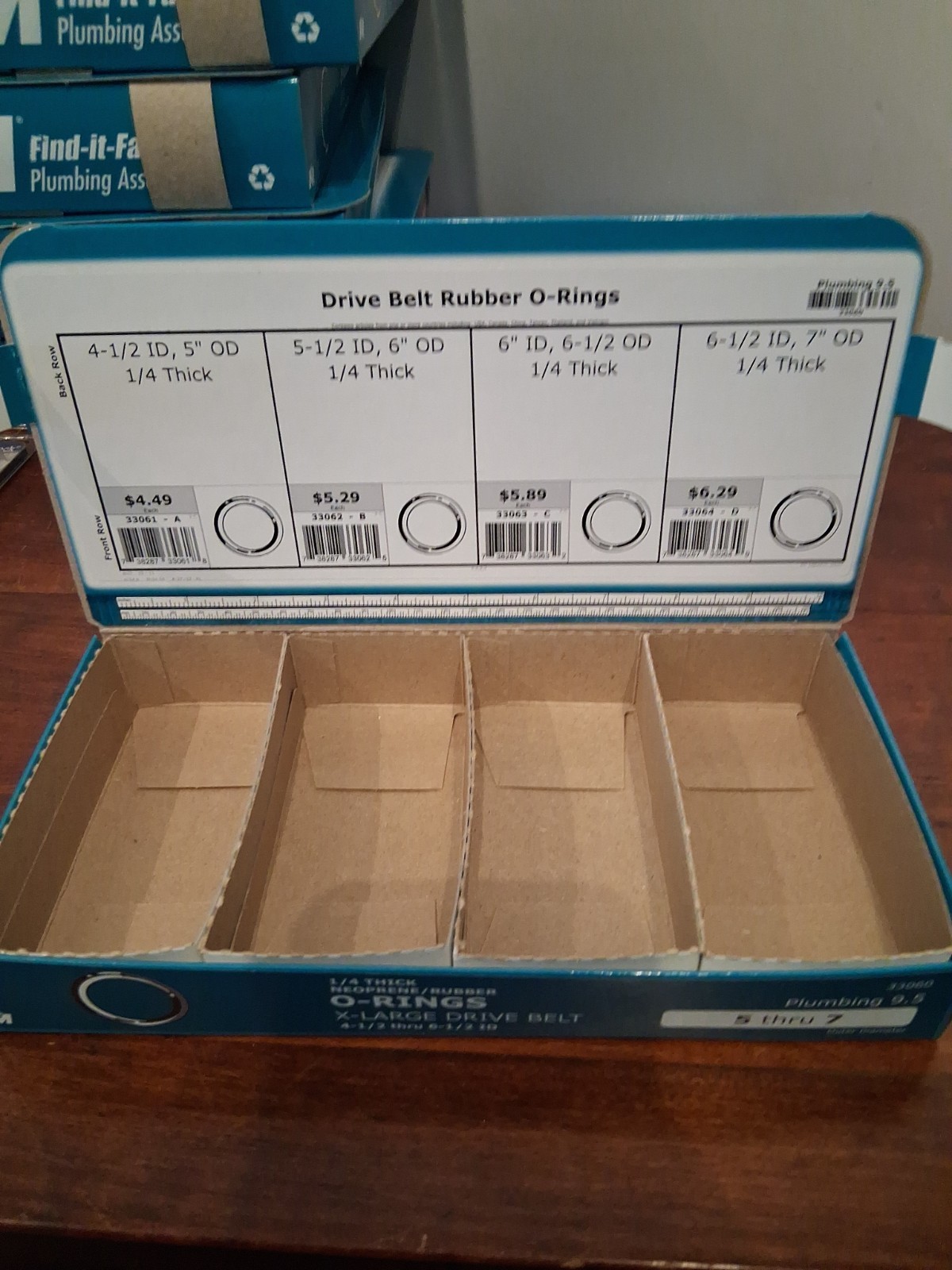Midwest Fasteners Find It Fast **Empty** O-RING Assortment Boxes