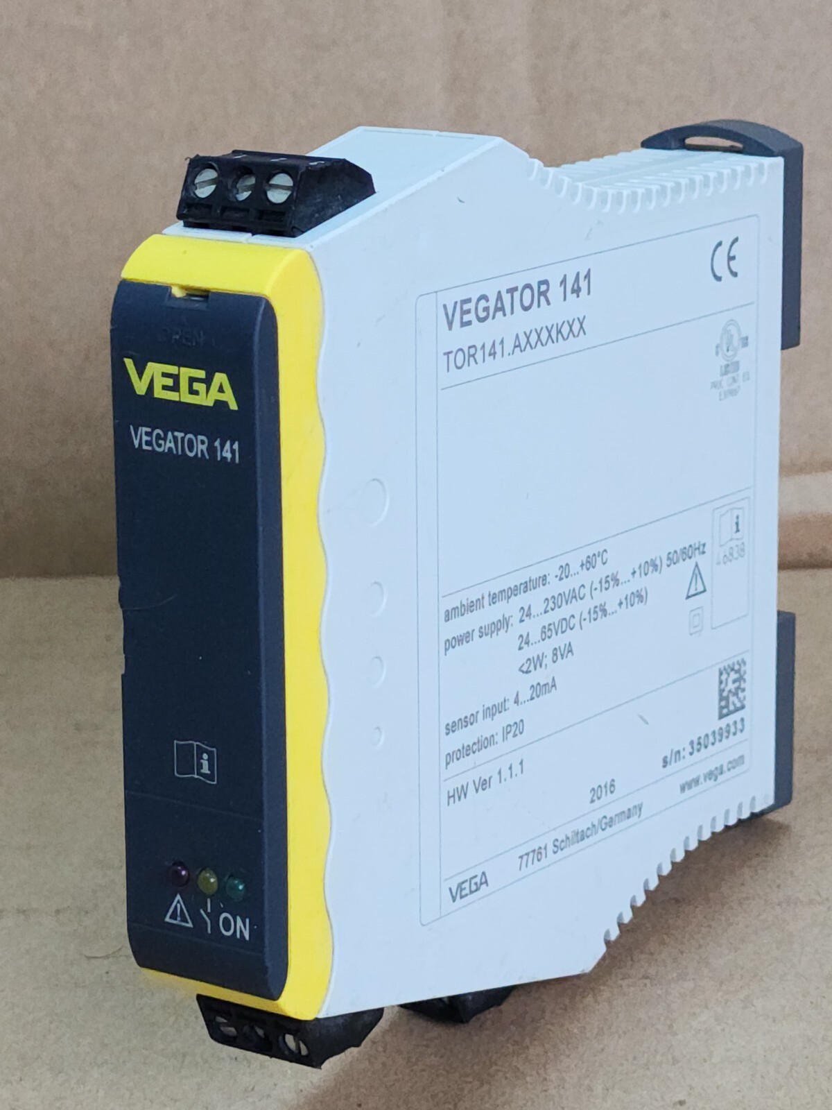 TOR141.AXXXKXX VEGA VEGATOR 141 SINGAL CHANNEL CONTROL UNIT TOR141.AXXXKXX