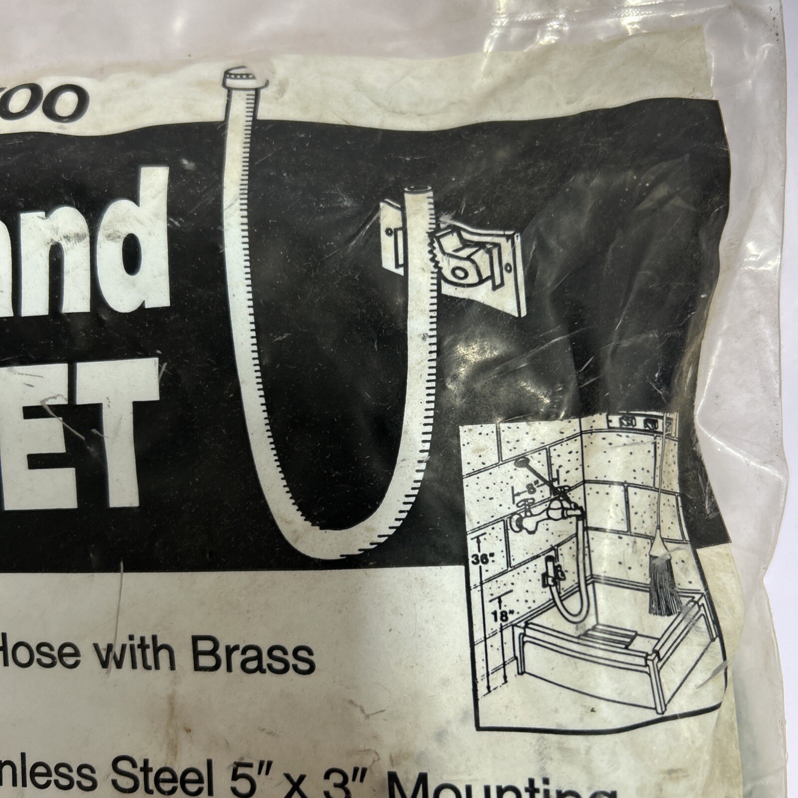EL Mustee & Sons, Mop Sink Hose and Bracket Assembly Stainless Steel New