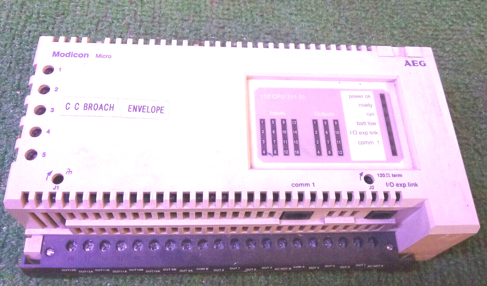 1 USED SCHNEIDER MODICON 110CPU31101 MICRO CPU AC PS AC I/O 115V **MAKE OFFER**