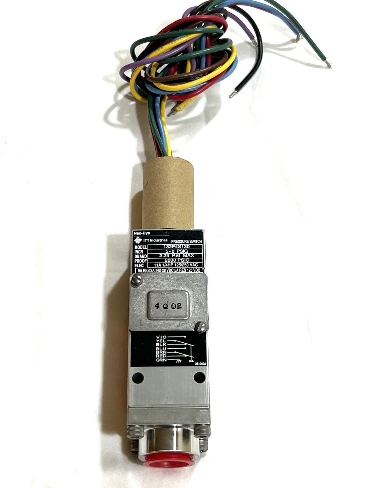 NEW Solar Turbines Pressure Switch 190298-18 , Neo-Dyn 132P4S130 w/ Manual