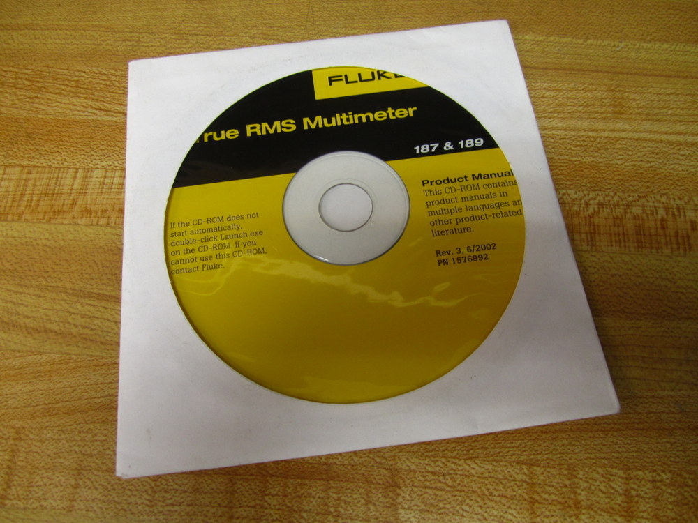Fluke 1576992 CD-Rom/True RMS Multimeter 187 & 189