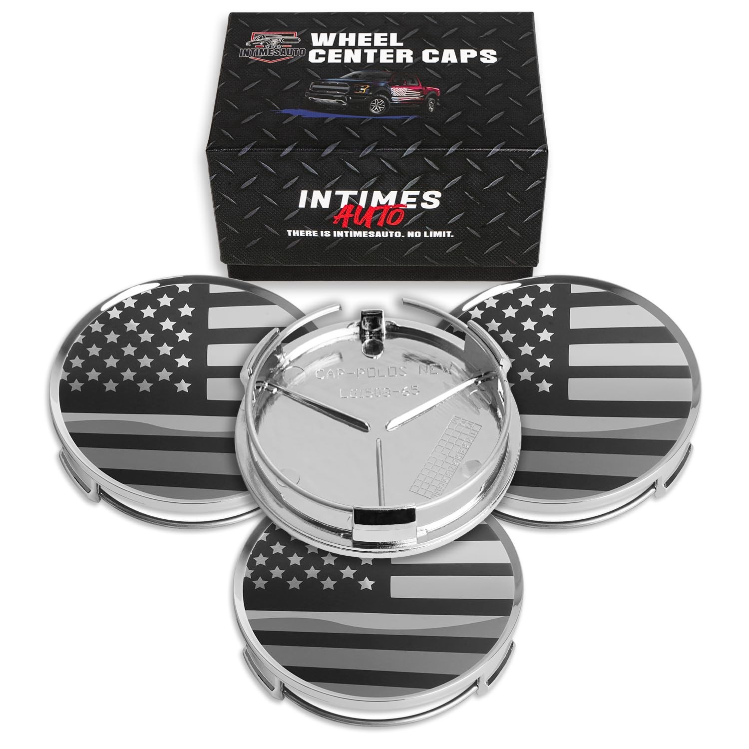 75MM 2.9 Inch Wheel Center Caps Rim Wheel Center Hub Caps, Pack of 4 Chrome w…