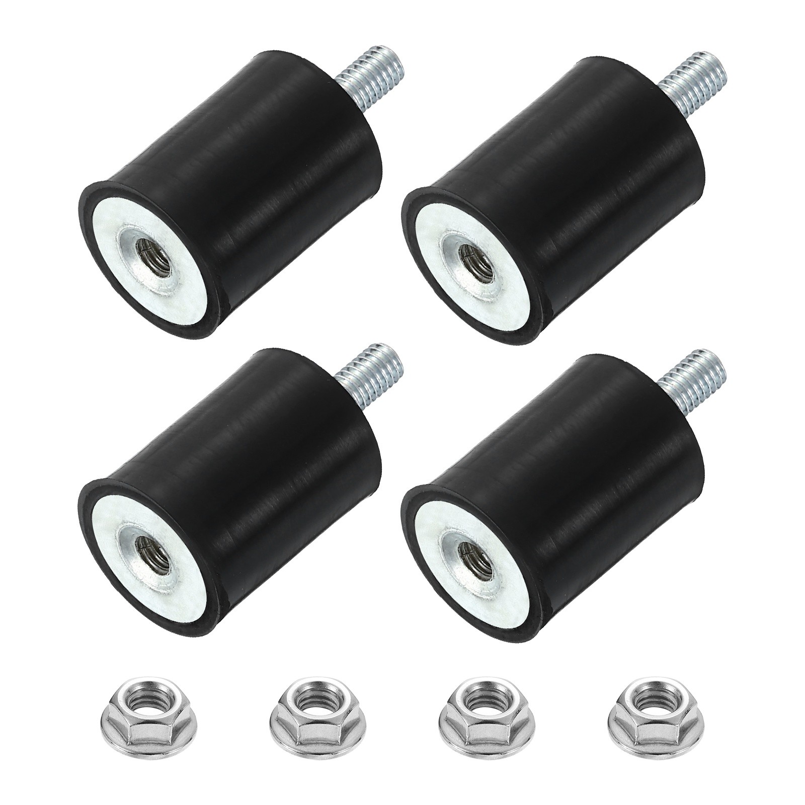 4Pcs M4x10mm Rubber Mounts 15x20mm Rubber Shock Absorber Mount with Nuts