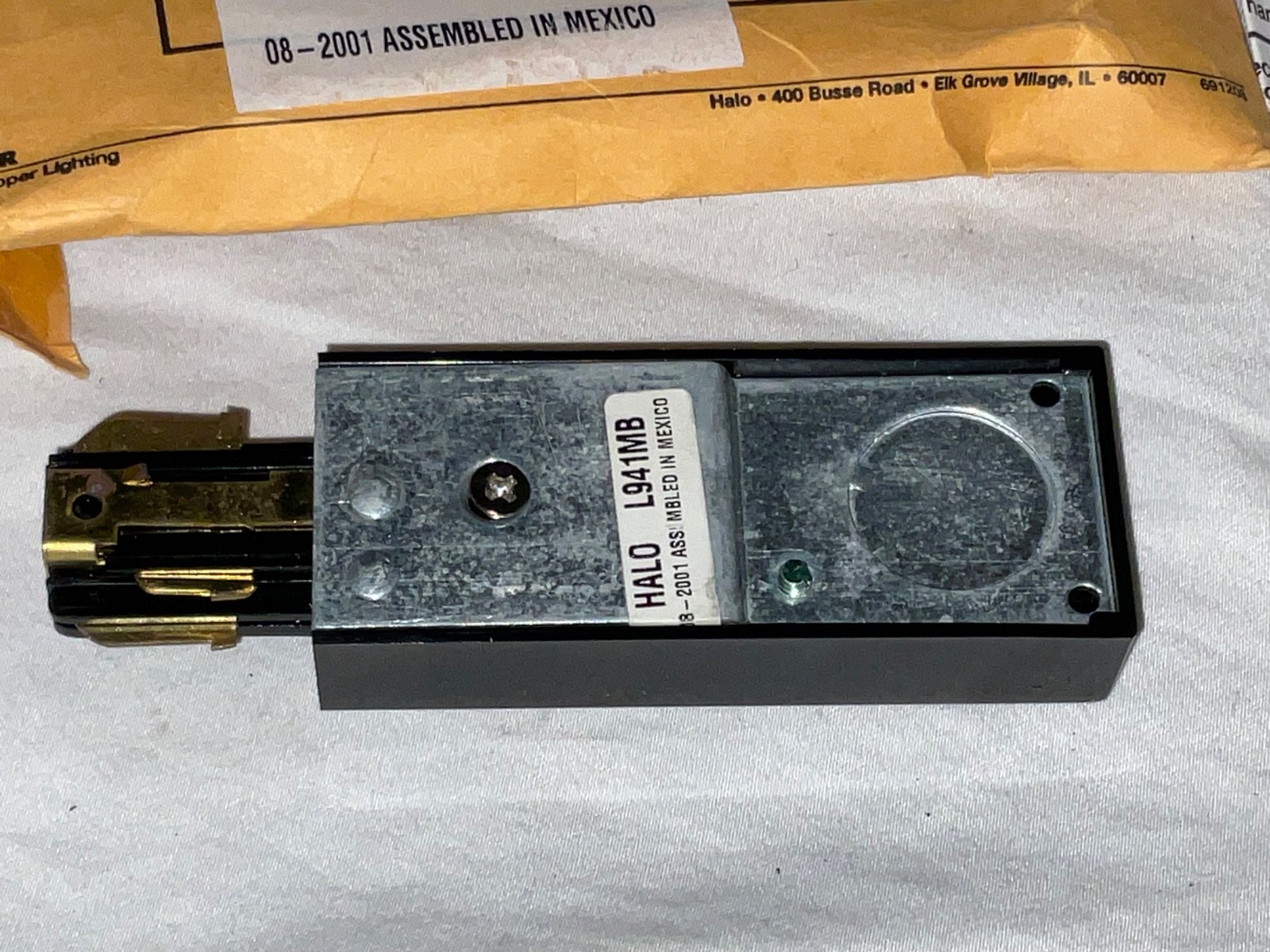 Halo L941MB Matte Black 2-Circuit Live End Connector For L640 +Miniature TRACK