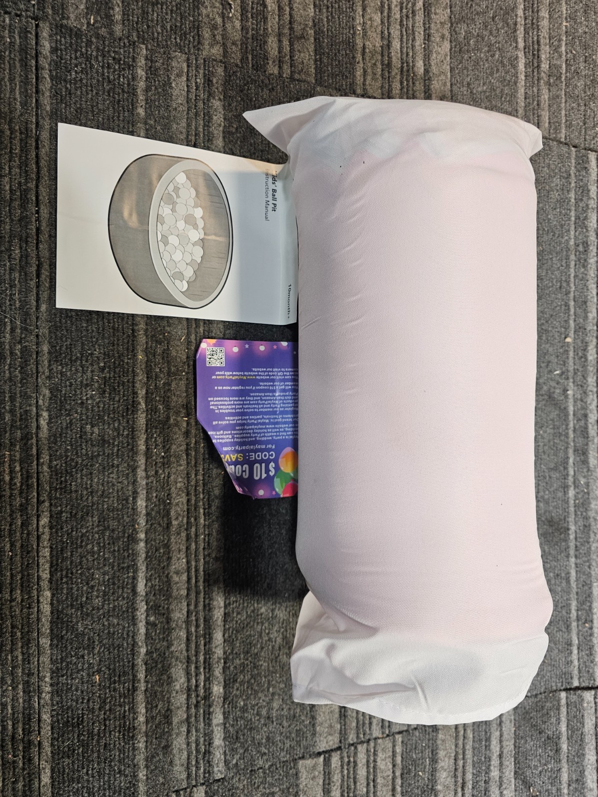 Auksay Round Soft Memory Foam Baby Ball Pit for Kids 7.35 x 7.35 x 14.57 (Pink)