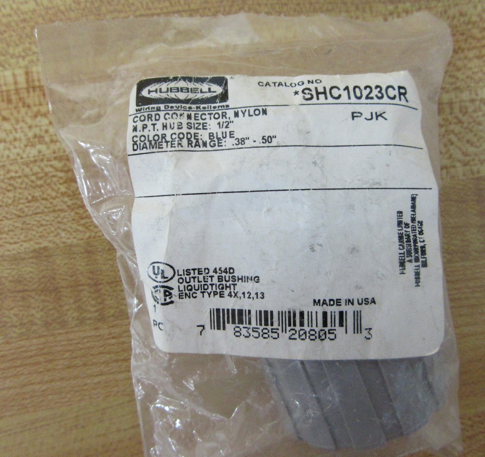Hubble SCH1023CR Nylon Cord Connector (Pack of 3)