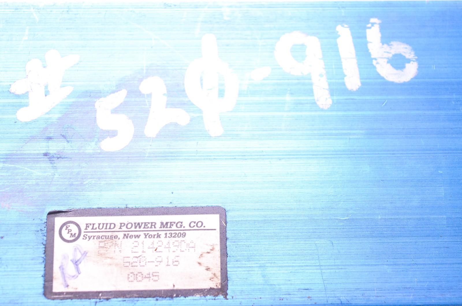 Fluid Power Mfg. Co. 520-916, 214249DA Valve NOS