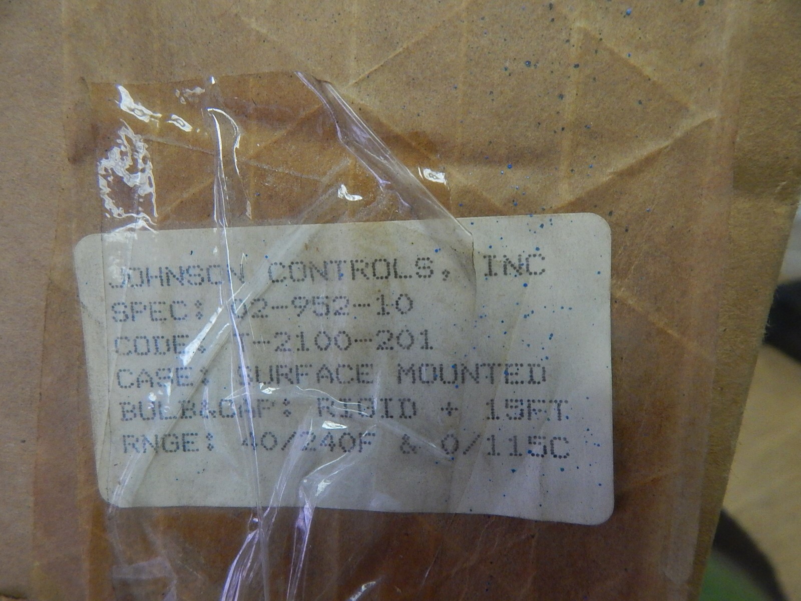 NEW Johnson Controls 02-952-10 T-2100-201 40/240F 15ft *FREE SHIPPING*