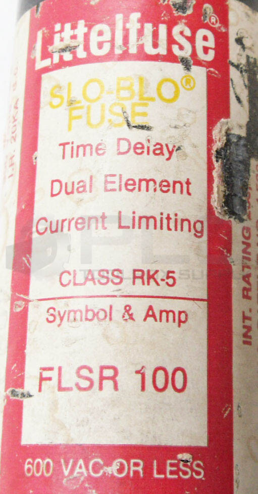 LOT OF 2 LITTELFUSE FLSR 100 SLO-BLO FUSE 100A 600VAC