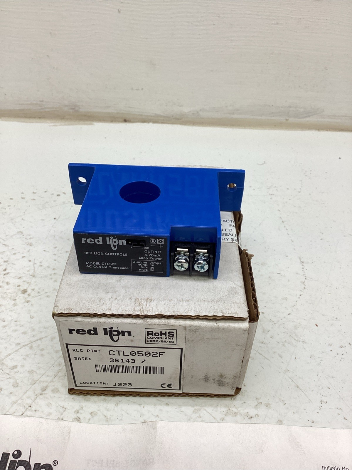 Red Lion Controls AC Current Transducer CTL0502F NIB