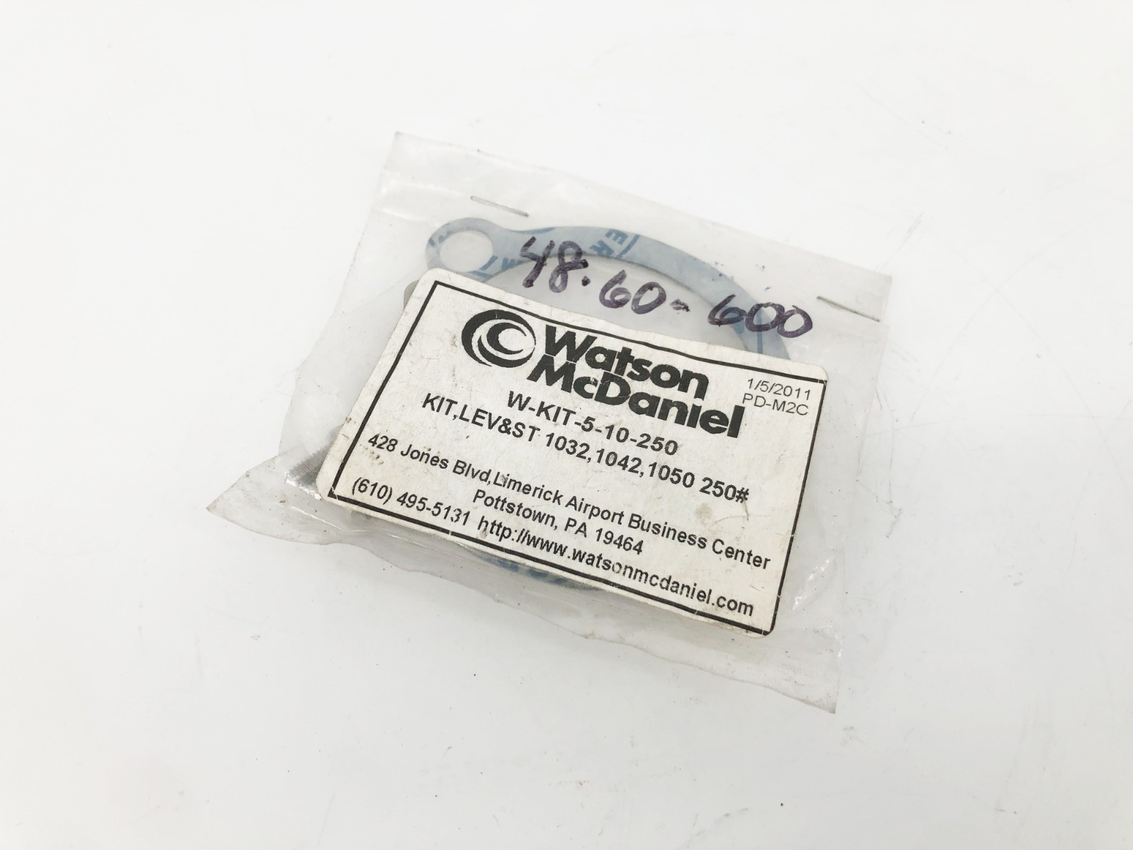 New Watson McDaniel W-KIT-5-10-250 Lever/Seat Kit 1032 1042 1050 250# 1/2″ 3/4″