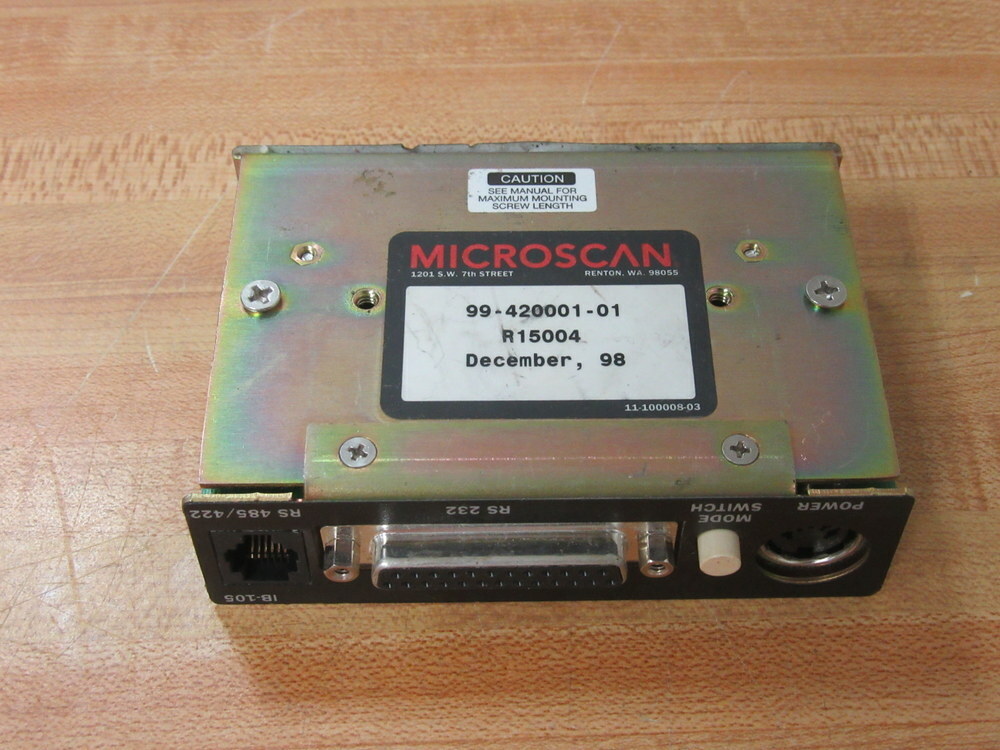Microscan 99-420001-01 Adapter Data Interface Box 9942000101