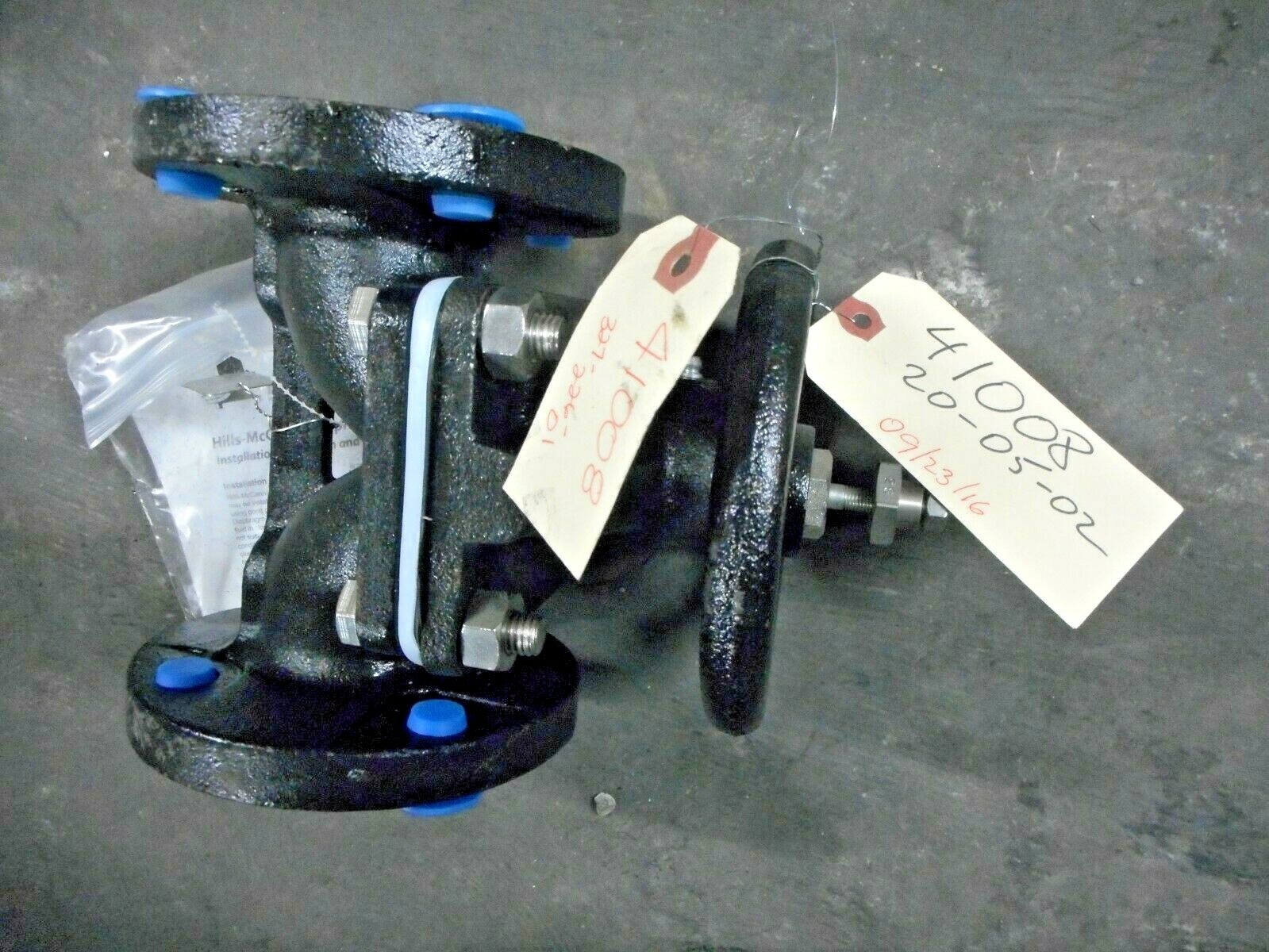 VALVE, 2″, FLANGED, HILLS MCCANNA, MOD 2985, GLASS LINED WITH INDI CATING STEM,