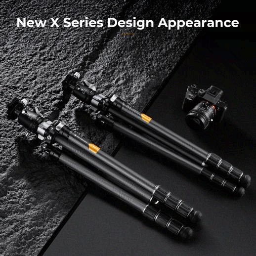 K&F̶ Concept X284C4 Carbon Fiber Tripod 68in 35.2lb Load Ball Head