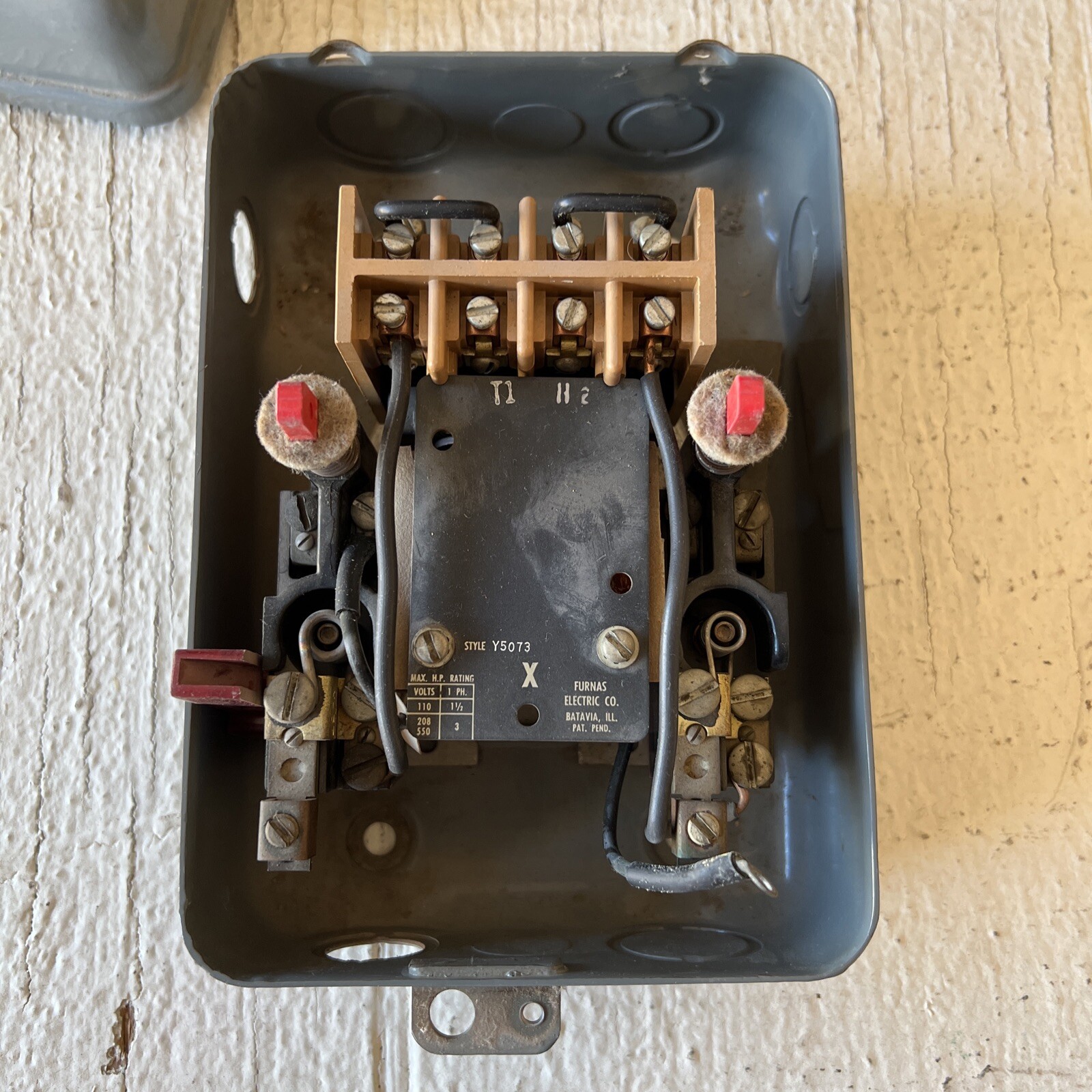 Vintage Motor Furnas Control Electrical Box furnas y5073 1/1 On eBay