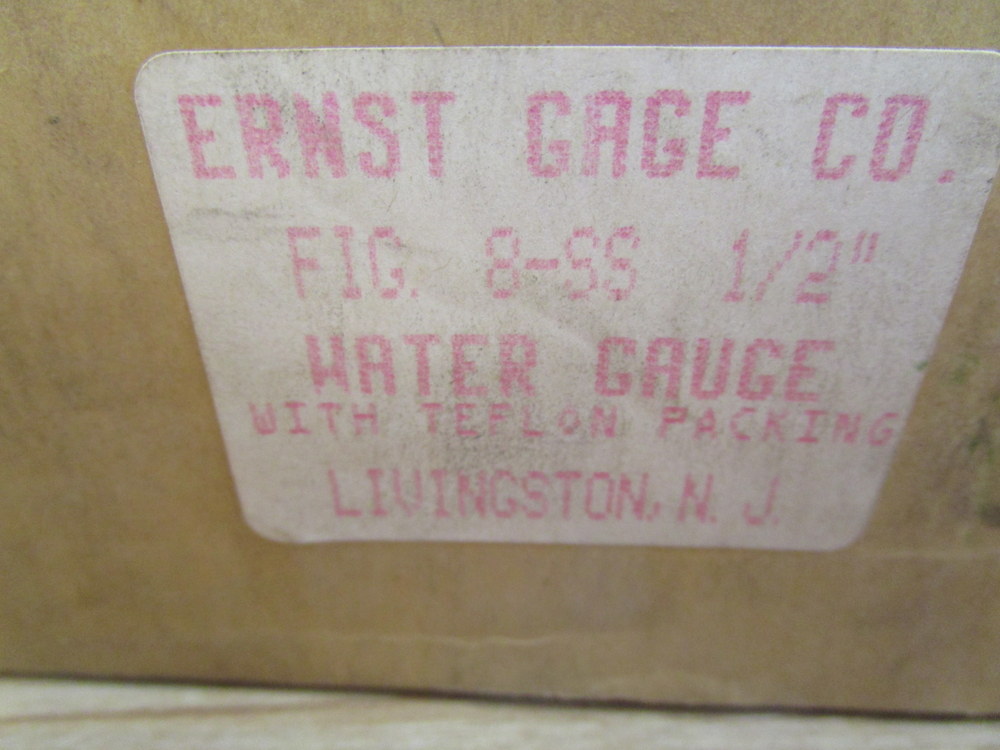 Ernst 8-SS Water Gauge 1/2″ 500 P.S.I. @420°F