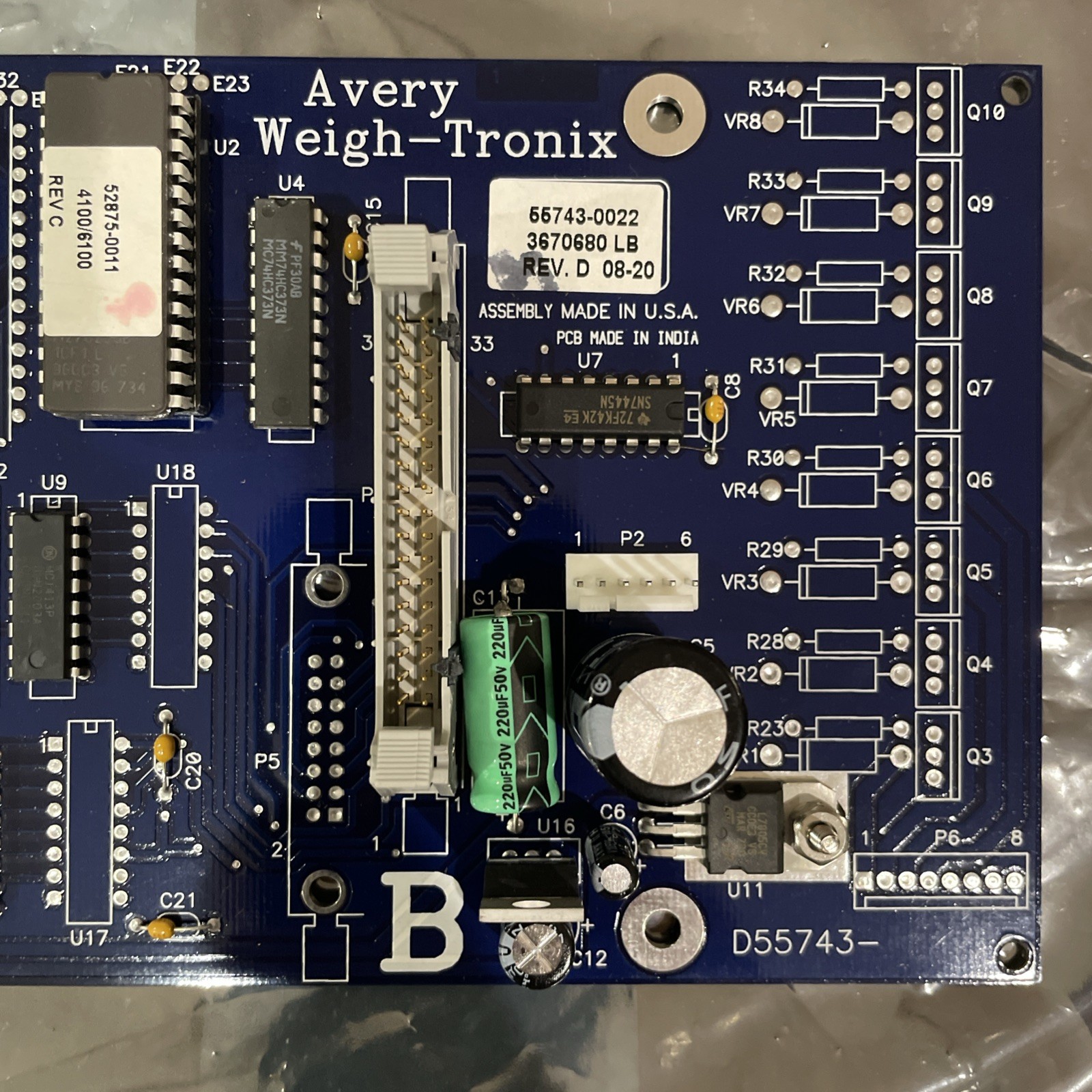 Avery Weigh Tronix D55743-0022 3670680 LB Board Remote Display