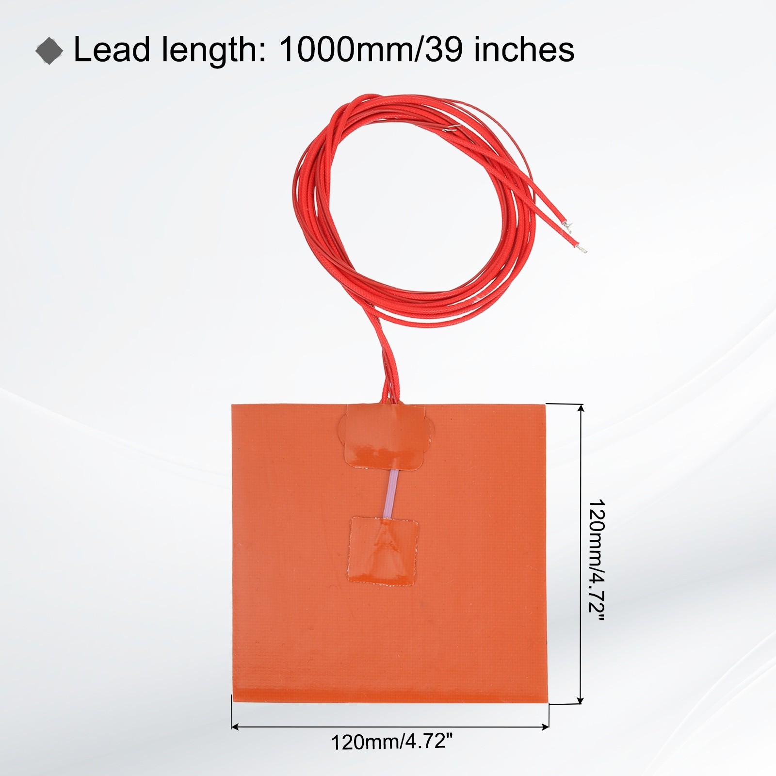 Silicone Heating Pad, 12V 120W Heater Film Plate 120mmx120mm Heater Mat