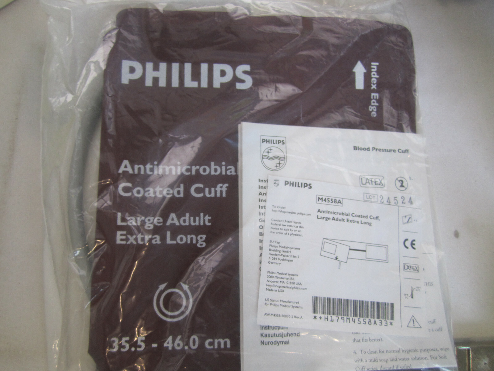 philips M4558A Reusable Antimicrobial coated cuff large adult extra long
