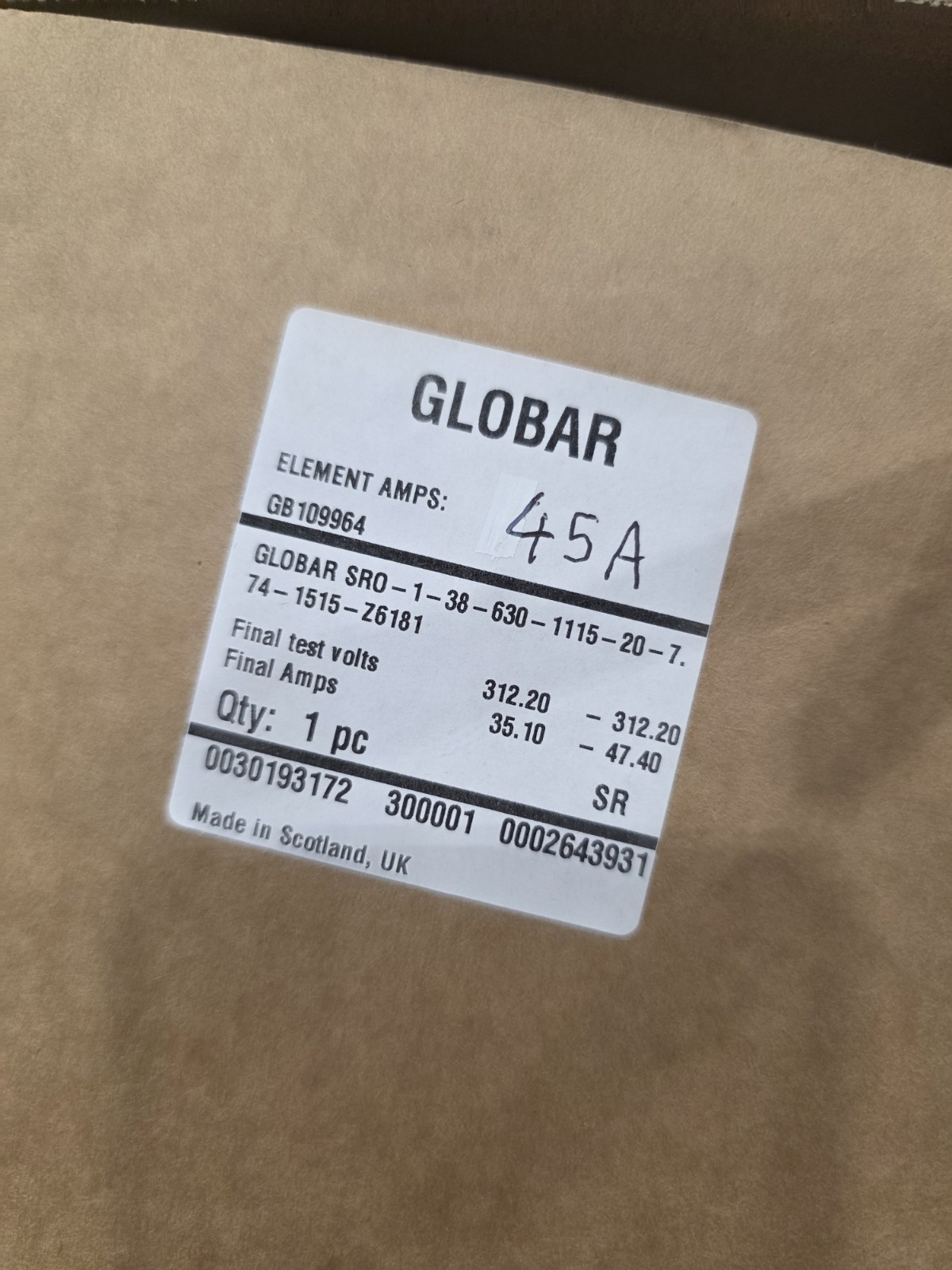 Kanthal Globar SRO-1-38-630-1115-20-7 109964 45A 74-1515-Z6181