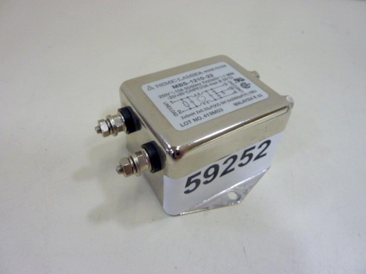 NEMIC-LAMBDA Noise Filter MBS-1210-22 Used #59252