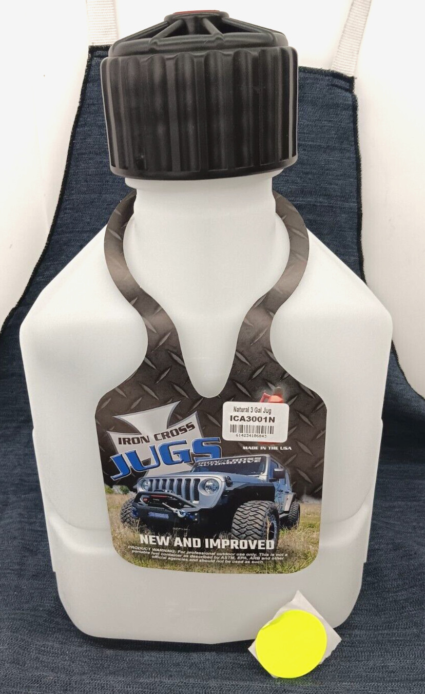 IRONCROSS 3 GALLON WHITE MULTIPURPOSE JUG DURABLE HIGH DENSITY POLYETHYLENE