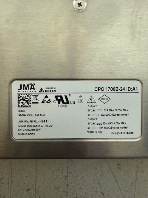 PB-PSU-162-BB – JMA Wireless Power Supply Unit